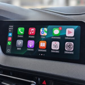 Apple CarPlay on a BMW display — a second angle, with the interface in Polish